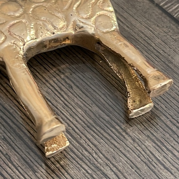 Vintage BRASS Baby Giraffe Sculpture Safari Decor Decorative Giraffe Figurine - Picture 16 of 16